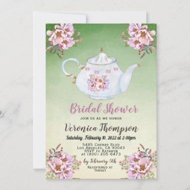 High Tea Party Bridal Shower Invitations