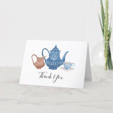 High Tea Party Bridal Shower Thank You Invitations