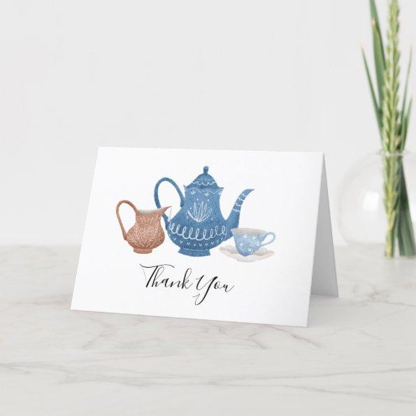 High Tea Party Bridal Shower Thank You Invitations