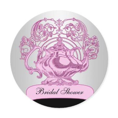 High tea pink black silver