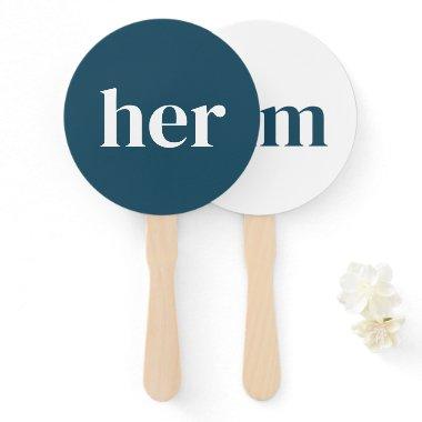 Him or Her Bridal Shower Game, Bride or Groom Hand Fan