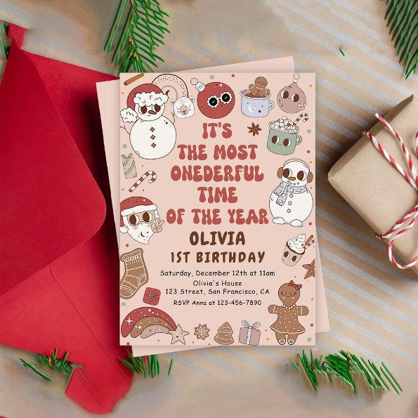 Hippie Christmas Santa Onederful First Birthday