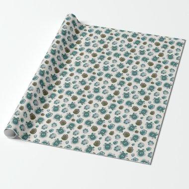 Hippo Green Wrapping Paper