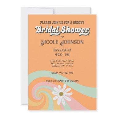 Hippy Boho Retro Bridal Shower Invitations