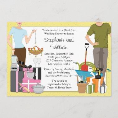 His and Hers Wedding Shower Invitations
