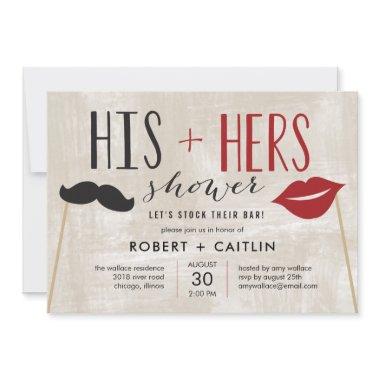 His & Hers Couple Shower Invitations