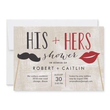 His & Hers Couple Shower Invitations