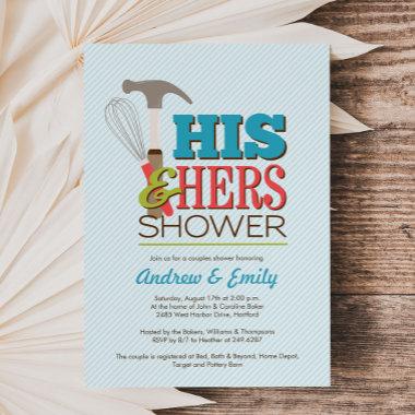 His & Hers Handy Wedding Couple Shower Invitations