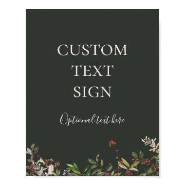 Holiday Botanical Green  and Gifts Custom Poster