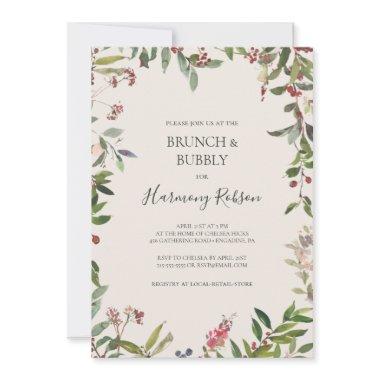 Holiday Botanical Ivory Brunch and Bubbly Shower