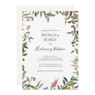 Holiday Botanical White Brunch and Bubbly Shower