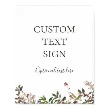 Holiday Botanical White  and Gifts Custom Poster