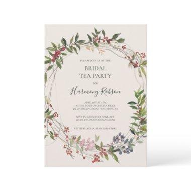 Holiday Chic Botanical Champagne Bridal Tea Party