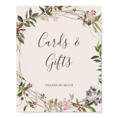 Holiday Chic Botanical | Champagne  and Gifts Poster