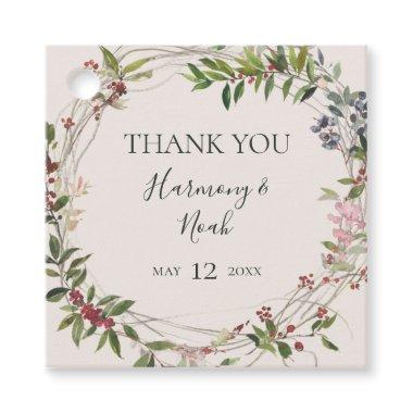 Holiday Chic Botanical | Champagne Thank You Favor Tags