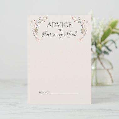 Holiday Chic Botanical | Champagne Wedding Advice Card