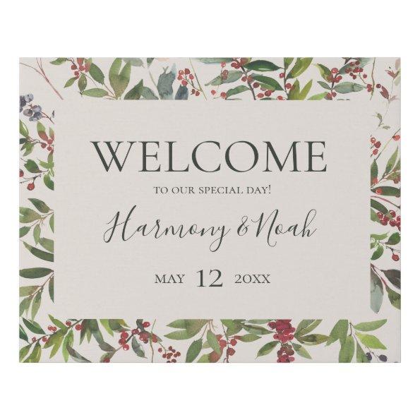 Holiday Chic Botanical | Champagne Welcome Faux Canvas Print
