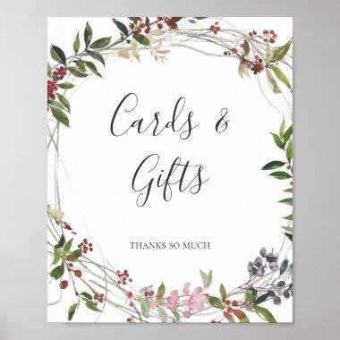 Holiday Chic Botanical | White Invitations and Gifts Poster