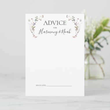 Holiday Chic Botanical | White Wedding Advice Card
