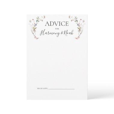 Holiday Chic Botanical | White Wedding Advice Card