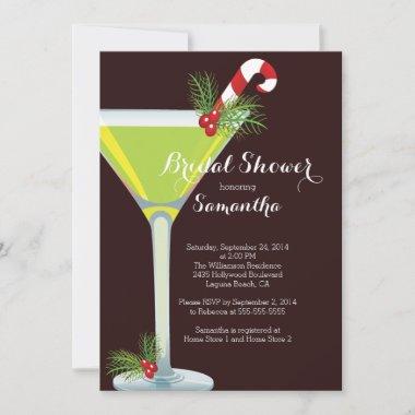 Holiday Cocktail Bridal Shower Invitations