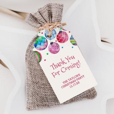 Holiday Ornament Christmas Party Thank You Gift Tags