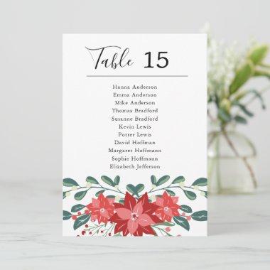 Holiday Table Card Seating Chart