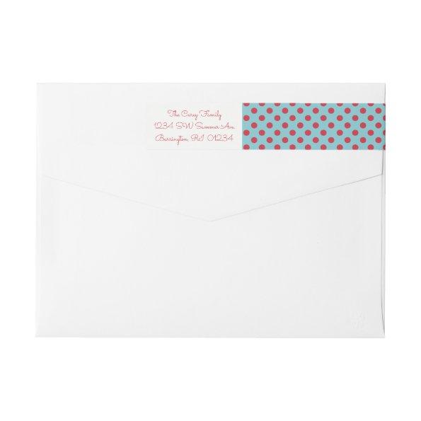 Holiday Wishes Envelope Address Wrap Around Label