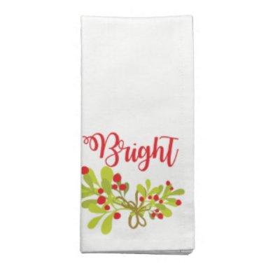 Holly And Ivy Holiday Christmas Party Bright Cloth Napkin