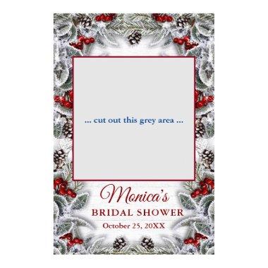 Holly Berry Pine Rustic  Photo Prop Poster