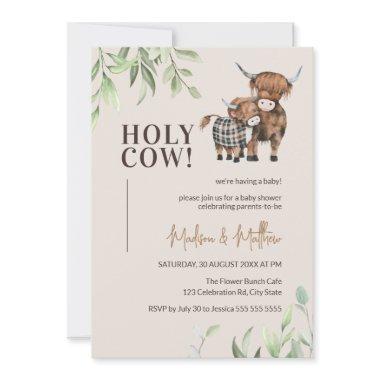 Holy Cow Greenery Rustic Farm Baby Shower