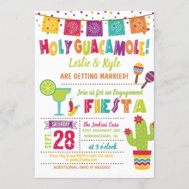 Holy Guacamole Engagement Fiesta Invitations White