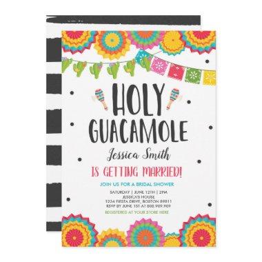 Holy Guacamole Fiesta Cactus Bridal Shower Invitations