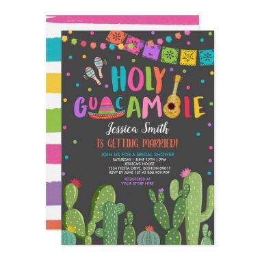 Holy Guacamole Fiesta Cactus Bridal Shower Invitations