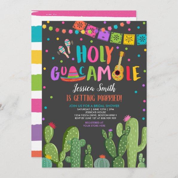 Holy Guacamole Fiesta Cactus Bridal Shower Invitations