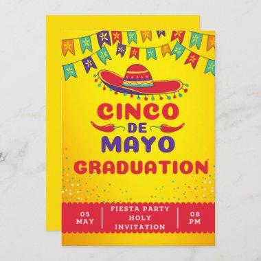 Holy Guacamole Fiesta Graduation Party Invitations
