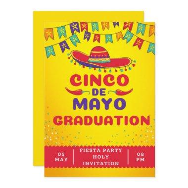 Holy Guacamole Fiesta Graduation Party Invitations