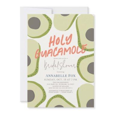 Holy Guacamole Modern Avocado Bridal Shower Invitations