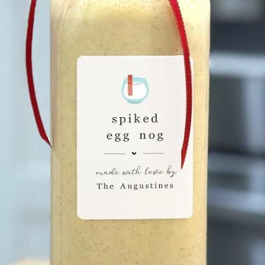 Homemade Eggnog Gift Label - Spiked Spiced Aged