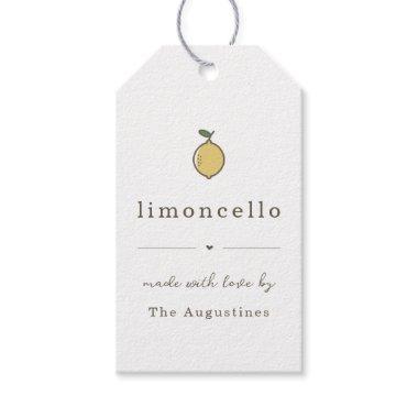 Homemade Limoncello Gift or Favor Tag