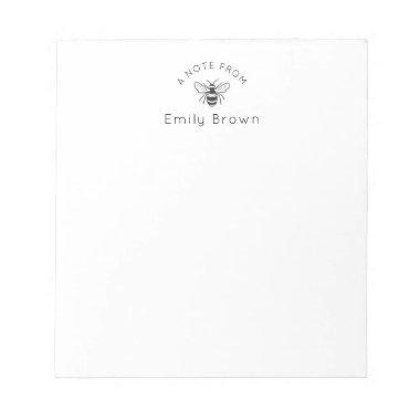 Honey Bee Personalized Notepad