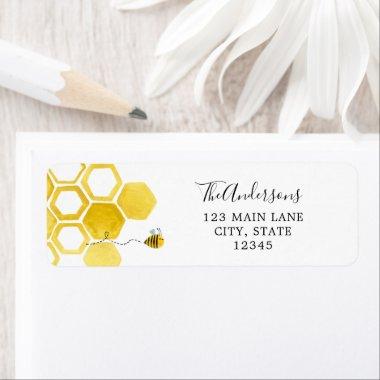 Honey Bee Return Address Label