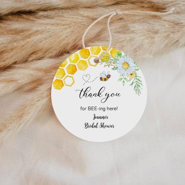 Honey Bee Thank you for Bee-ing here Favor Tags