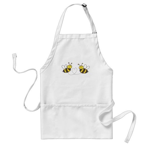 Honey Bees with Heart Adult Apron