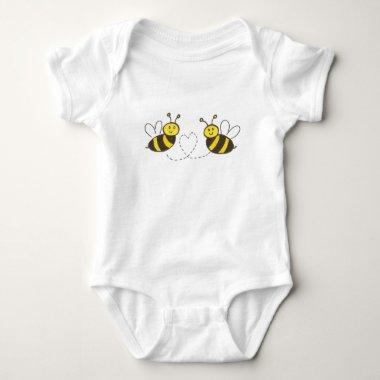 Honey Bees with Heart Baby Bodysuit