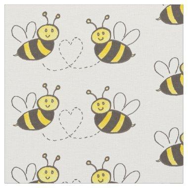 Honey Bees with Heart Fabric