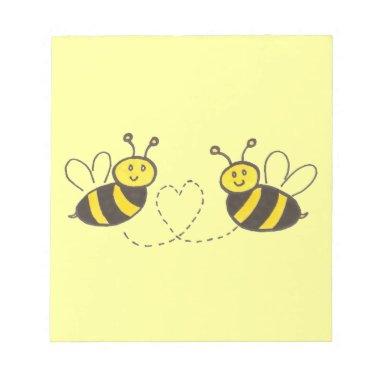 Honey Bees with Heart Notepad