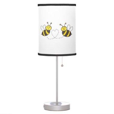 Honey Bees with Heart Table Lamp