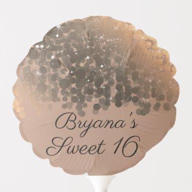 Honey Beige Champagne Golden Sparkle Lights Party Balloon