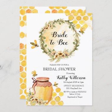 Honey Bride to bee bridal shower Invitations